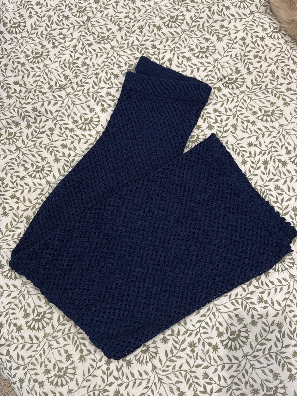 Shade & Shore Navy Crochet Swim Coverup Pants